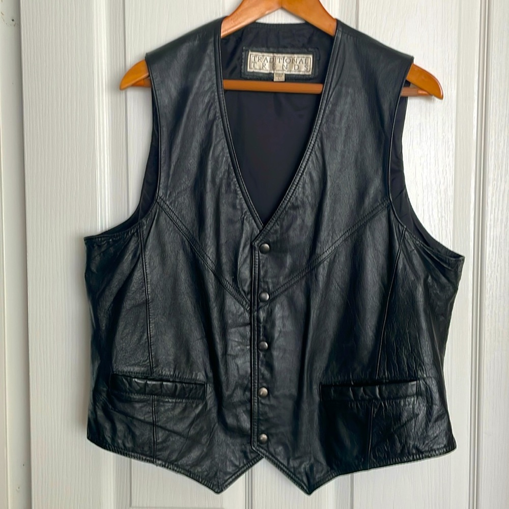 Traditional Trends Black Leather Vest